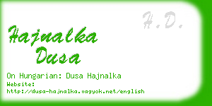 hajnalka dusa business card